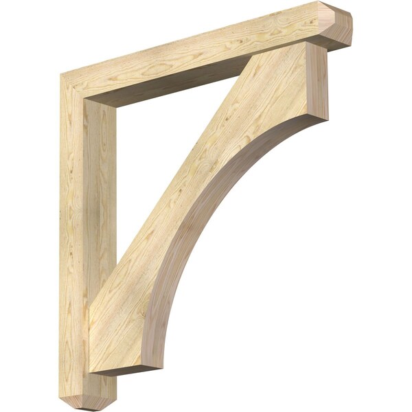 Ekena Millwork Westlake Craftsman Rough Sawn Bracket w/ Offset Brace, Douglas Fir, 6"W x 42"D x 42"H BKT0604X42X42WTL04RDF - main